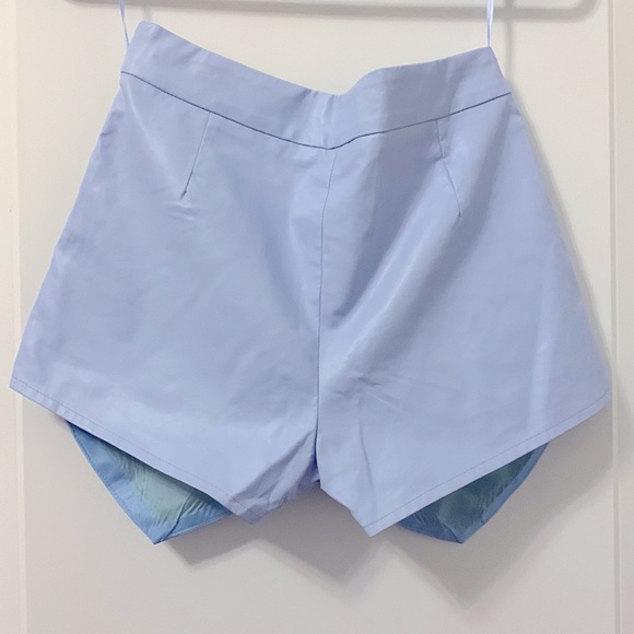Baby Blue Asymmetric Skort - Picture 2 of 4